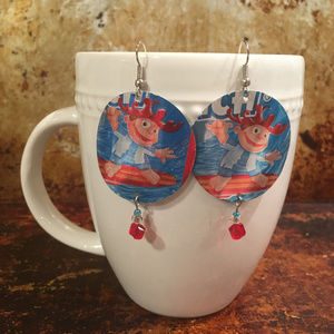 Hawaiian🌺Fruit Punch Can Earrings, Handmade